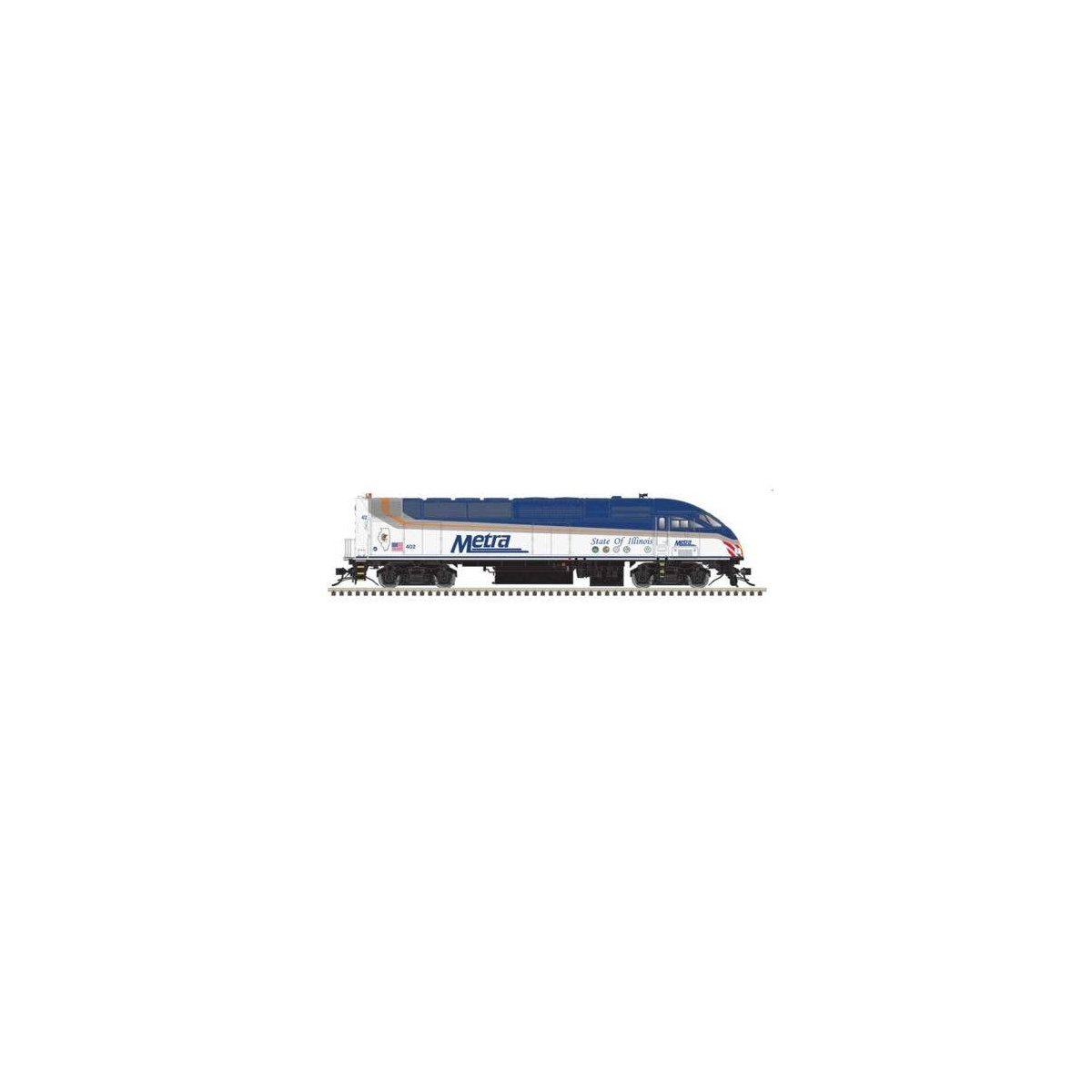 Motive Power Industries MP36PH-3C - Sound and DCC - Master Gold -- Metra 405 State of Illinois (blue, white), HO, Atlas Model Ra