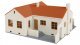 Mission-Style Bungalow House -- Kit - 4-15/16 x 5-9/16 x 2-13/16′ 12.5 x 14.1 x 7.1cm, HO, Walthers Cornerstone 3785