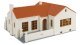 Mission-Style Bungalow House -- Kit - 4-15/16 x 5-9/16 x 2-13/16′ 12.5 x 14.1 x 7.1cm, HO, Walthers Cornerstone 3785