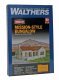 Mission-Style Bungalow House -- Kit - 4-15/16 x 5-9/16 x 2-13/16′ 12.5 x 14.1 x 7.1cm, HO, Walthers Cornerstone 3785