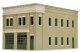Two-Bay Fire Station -- Kit - 8 x 4-7/8 x 5-1/2′ 20.3 x 12.4 x 14cm, HO, Walthers Cornerstone 4022