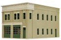 Two-Bay Fire Station -- Kit - 8 x 4-7/8 x 5-1/2′ 20.3 x 12.4 x 14cm, HO, Walthers Cornerstone 4022
