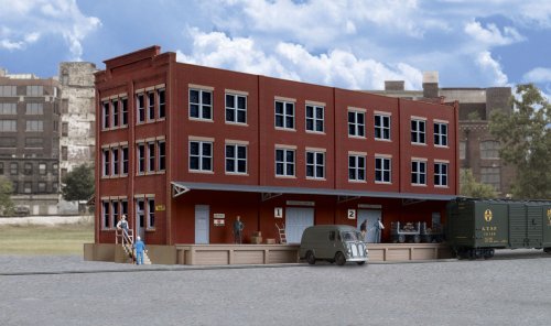 Trackside Post Office -- Kit - 13-1/8 x 4-1/2 x 6-3/8′ 32.8 x 11.2 x 15.9cm, HO, Walthers Cornerstone 4063