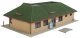 Modern Suburban Station -- Kit - 10-7/16 x 6-1/2 x 3-1/8′ 26.5 x 16.5 x 7.9cm, HO, Walthers Cornerstone 4095