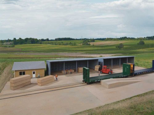 Modern Lumber Transload -- Kit, HO, Walthers Cornerstone 4106