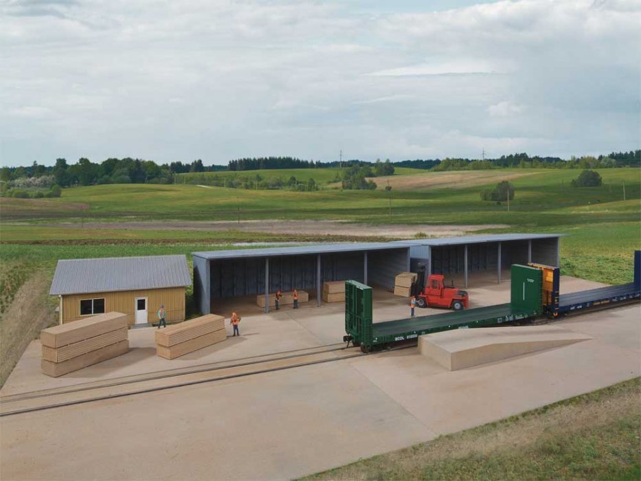 Modern Lumber Transload -- Kit, HO, Walthers Cornerstone 4106