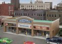 Modern Shopping Center II -- Kit - 10-1/2 x 4-15/16 x 3-1/2′ 26.6 x 12.5 x 8.8cm, HO, Walthers Cornerstone 4116