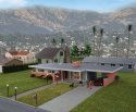 Mid-Century Modern Home -- Kit - 9-7/16 x 5-5/32 x 1-15/16′ 23.9 x 13 x 4.9cm, HO, Walthers Cornerstone 4156