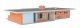 Mid-Century Modern Home -- Kit - 9-7/16 x 5-5/32 x 1-15/16′ 23.9 x 13 x 4.9cm, HO, Walthers Cornerstone 4156