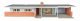 Mid-Century Modern Home -- Kit - 9-7/16 x 5-5/32 x 1-15/16′ 23.9 x 13 x 4.9cm, HO, Walthers Cornerstone 4156