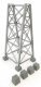 Steel Railroad Bridge Tower -- Kit - 4-7/16 x 4-1/2 x 11′ 11.3 x 11.4 x 27.9cm, HO, Walthers Cornerstone 4554