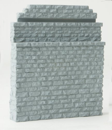 Double-Track Railroad Bridge Stone Abutment - Resin Casting -- Approximately 5 x 3/4 x 5-7/8, HO, Walthers Cornerstone 4584