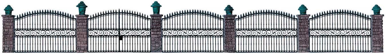 Wrought Iron Fence - Kit -- 25-1/2′ 65cm, HO, Walthers Cornerstone 550