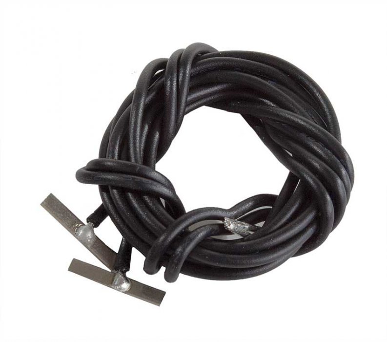 Code 70 Nickel Silver Terminal Joiners pkg(2) -- Includes Black 22-Gauge Wire, HO, WalthersTrack 70103
