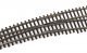 Code 83 Nickel Silver DCC-Friendly Curved Turnout - 20 and 24′ Radii -- Right Hand, HO, WalthersTrack 83062