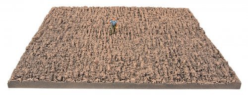 Plowed Field -- 8-5/8 x 7-7/8′ 22 x 20cm, All Scales, Walthers SceneMaster 1132
