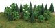 Mixed Trees with Flat Bases pkg(25), All Scales, Walthers SceneMaster 1179