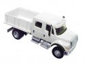 International(R) 7600 2-Axle Crew Cab Truck with Solid Stake Bed - Assembled -- White with , HO, Walthers SceneMaster 11880