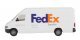 Delivery Van - Assembled -- FedEx Express (white, purple, orange), HO, Walthers SceneMaster 12203