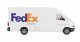 Delivery Van - Assembled -- FedEx Express (white, purple, orange), HO, Walthers SceneMaster 12203