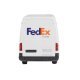 Delivery Van - Assembled -- FedEx Express (white, purple, orange), HO, Walthers SceneMaster 12203