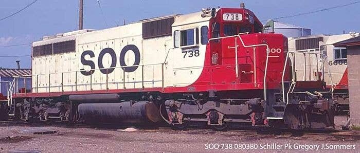 EMD SD40 - LokSound V5 Sound and DCC - Executive Line -- Soo Line 740 (white, red, black), HO, Bowser Manufacturing Co. 25652
