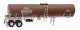 Food Grade Tank Trailer - Assembled -- Gourmet Chocolate Co., HO, Walthers SceneMaster 12355