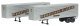35′ Fluted-Side Trailer 2-Pack - Assembled -- Pennsylvania Railroad (silver, Tuscan), HO, Walthers SceneMaster 2405