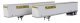 53′ Stoughton Trailer 2-Pack - Assembled -- J.B. Hunt (white, yellow, black), HO, Walthers SceneMaster 2462