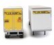 53′ Stoughton Trailer 2-Pack - Assembled -- J.B. Hunt (white, yellow, black), HO, Walthers SceneMaster 2462