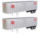 Flexi-Van 40′ Trailer 2-Pack - Assembled -- Milwaukee Road 3 (Logo, Flexi-Van Placard Side D, HO, Walthers SceneMaster 2605