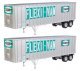 Flexi-Van 40′ Trailer 2-Pack - Assembled -- New York Central 2 (Large Flexi-Van, Logo on Gre, HO, Walthers SceneMaster 2607