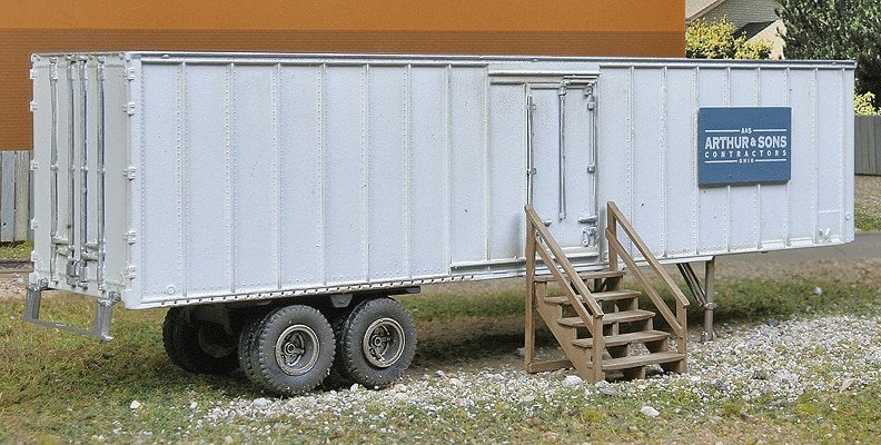 Construction Site Storage Trailer -- Kit, HO, Walthers SceneMaster 2901