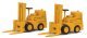 Forklift 2-Pack - Assembled -- Yellow, HO, Walthers SceneMaster 4164