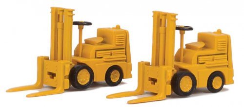 Forklift 2-Pack - Assembled -- Yellow, HO, Walthers SceneMaster 4164