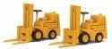 Forklift 2-Pack - Assembled -- Yellow, HO, Walthers SceneMaster 4164