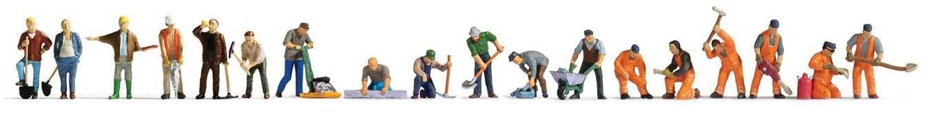 XL Figurine Sets -- People at Work pkg(18), HO, Walthers SceneMaster 6090