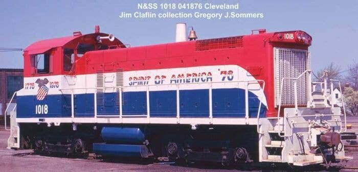 EMD SW1001 - Sound and DCC -- Newburgh & South Shore 1018 (Bicentennial, red, white, blue), HO, Bowser Manufacturing Co. 60640
