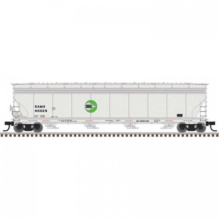 ACF 5748 4-Bay Covered Hopper - Ready to Run - Master(R) -- Cargill SAMX 40073 (gray, HO, Atlas Model Railroad Co. 20007685