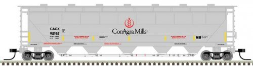Trinity PD5000 Covered Hopper - Ready to Run -- ConAgra Mills CAGX 95195 (gray, red), N, Atlas Model Railroad Co. 50005673