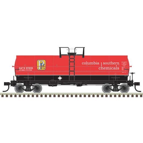 11,000-Gallon Tank Car w/Platform - Ready to Run - Master(R) -- PPG Columbia Southern, N, Atlas Model Railroad Co. 50006594