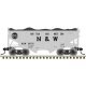 55-Ton Fishbelly Hopper with Load - Ready to Run -- Norfolk & Western 96989 (gray, bl, N, Atlas Model Railroad Co. 50007299