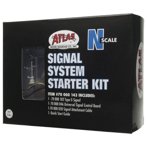 Signal Starter Set - All Scales Signal System -- 1 Each: Single-Head Type G Signal, C, N, Atlas Model Railroad Co. 70000143