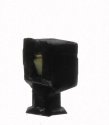 Wall-Mount Square LED Light 3-Pack -- Black (warm white LED), N, Atlas Model Railroad Co. 70000199