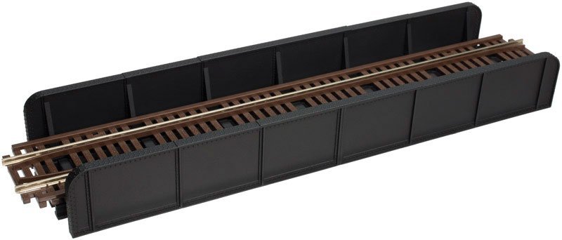 Through Plate-Girder Bridge with Code 100 Track -- Kit - Single-Track (black), HO, Atlas Model Railroad Co. 880