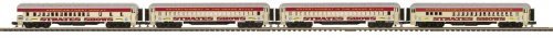 Madison Heavyweight Diner, 2 Coach, Observation Set - 3-Rail RTR -- Strates Shows Red Train 12 Elmira,, O, Atlas O 3001772A