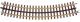 21st Century Track System(TM) Nickel Silver Rail w/Brown Ties - 3-Rail -- O45 Full Curved Section (12pcs./circl, O, Atlas O 6045