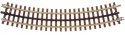 21st Century Track System(TM) Nickel Silver Rail w/Brown Ties - 3-Rail -- O45 Full Curved Section (12pcs./circl, O, Atlas O 6045