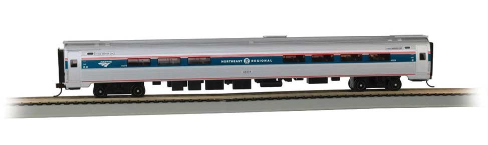 Amfleet 85′ Coach - Ready to Run - Silver Series(R) -- Amtrak (Phase VI, Northeast Regional, silv, HO, Bachmann Industries 131