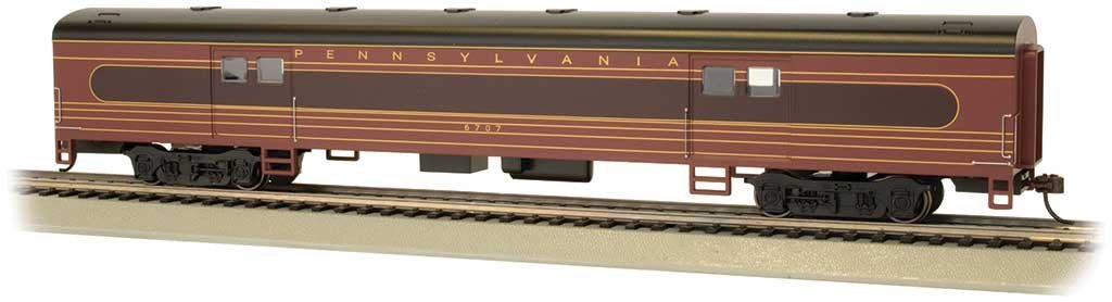 72′ Smooth-Side Baggage - Ready to Run -- Pennsylvania Railroad 6707 (Fleet of Modernism Tus, HO, Bachmann Industries 14406